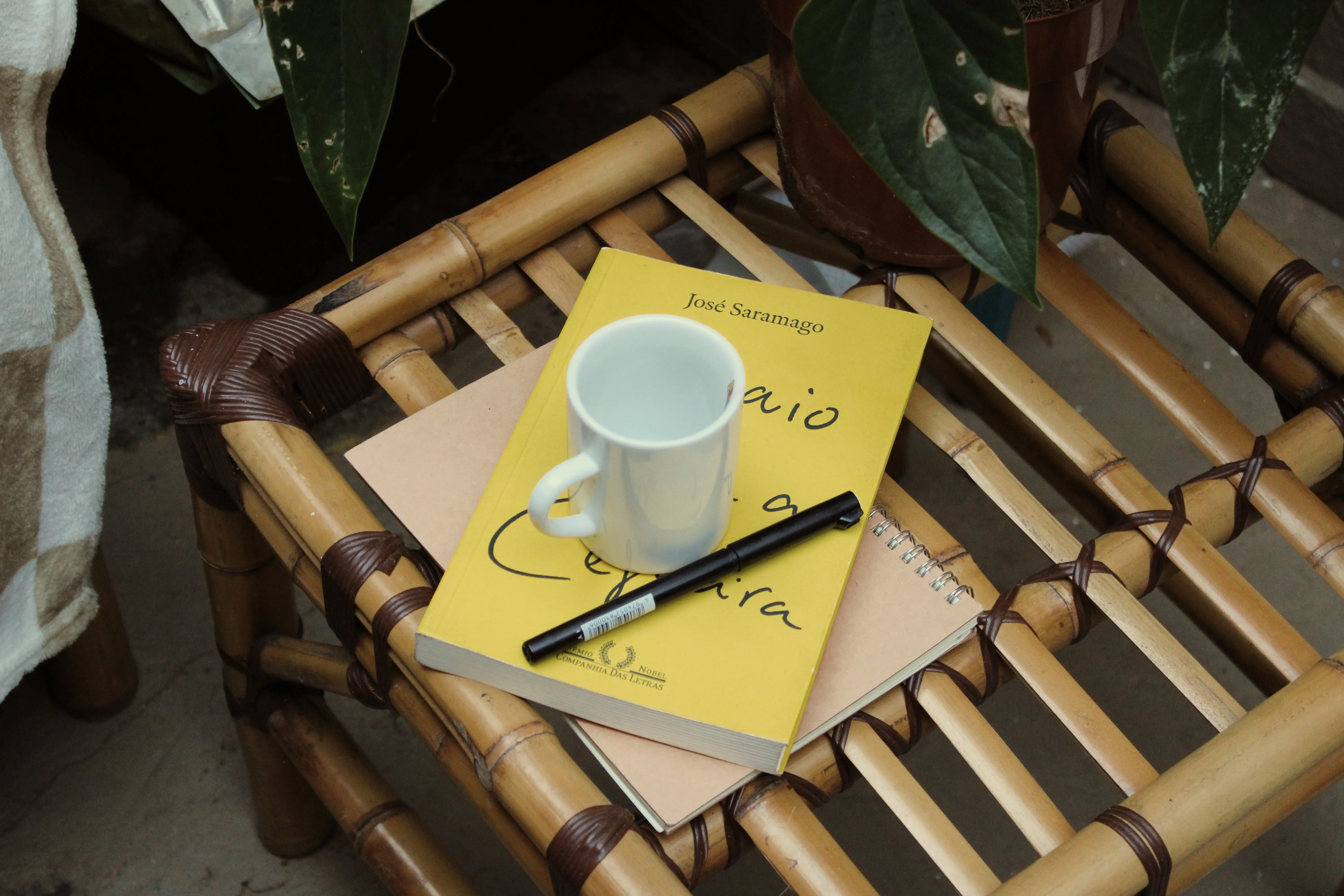 Livro e xícara de café